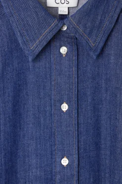 COS ROUNDED DENIM SHIRT DRESS-Women Dresses & Jumpsuits