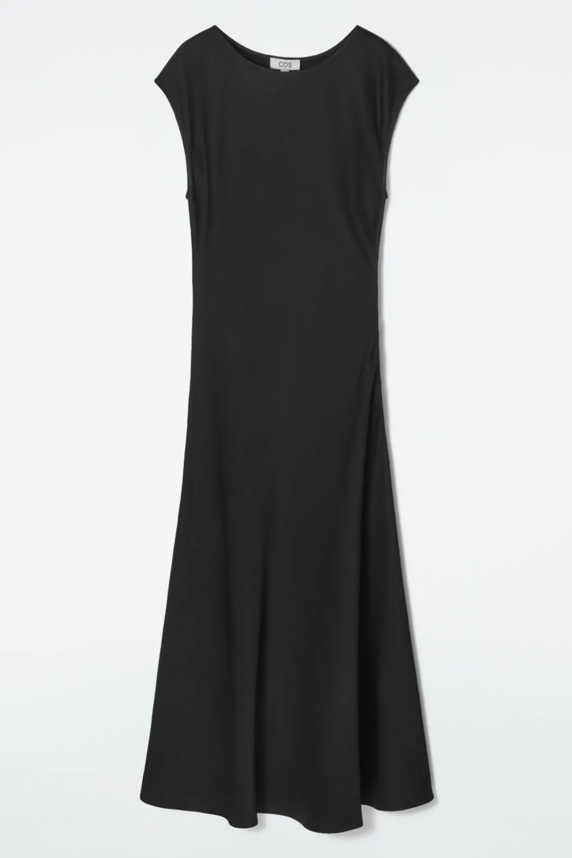 COS RUCHED BIAS-CUT SATIN DRESS-Women Dresses & Jumpsuits