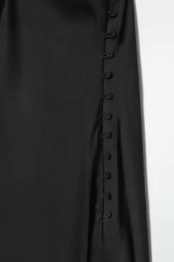 COS RUCHED BIAS-CUT SATIN DRESS-Women Dresses & Jumpsuits