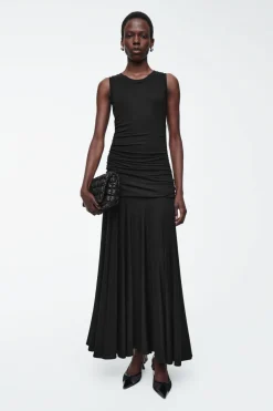 COS RUCHED MAXI DRESS-Women Dresses & Jumpsuits