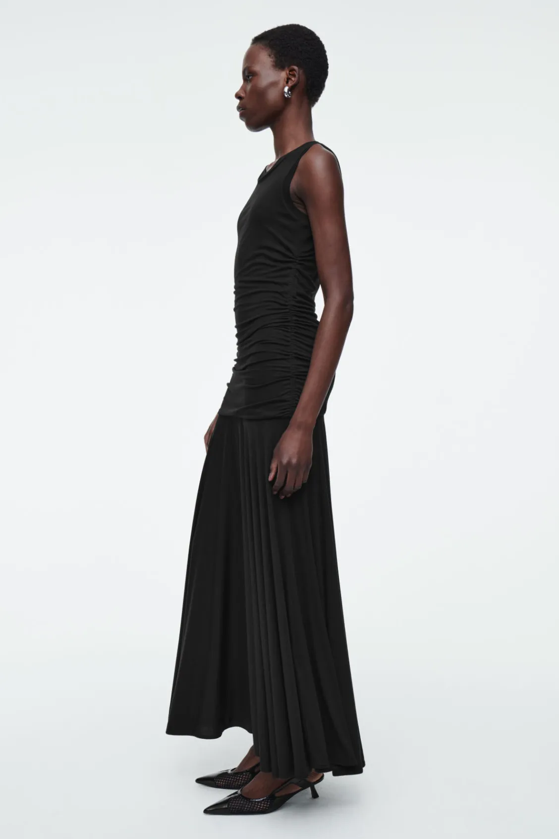 COS RUCHED MAXI DRESS-Women Dresses & Jumpsuits