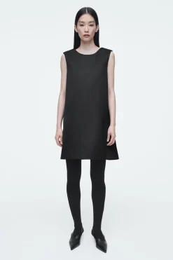 COS SATIN RACER-NECK MINI DRESS-Women Dresses & Jumpsuits