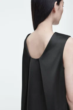 COS SATIN RACER-NECK MINI DRESS-Women Dresses & Jumpsuits
