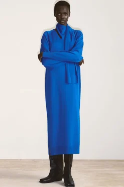 COS SCARF-DETAIL WOOL MAXI DRESS-Women Dresses & Jumpsuits | Sweaters & Cardigans