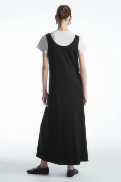 COS SCOOP-NECK JERSEY MIDI DRESS-Women Dresses & Jumpsuits