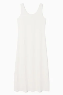 COS SCOOP-NECK JERSEY MIDI DRESS-Women Dresses & Jumpsuits