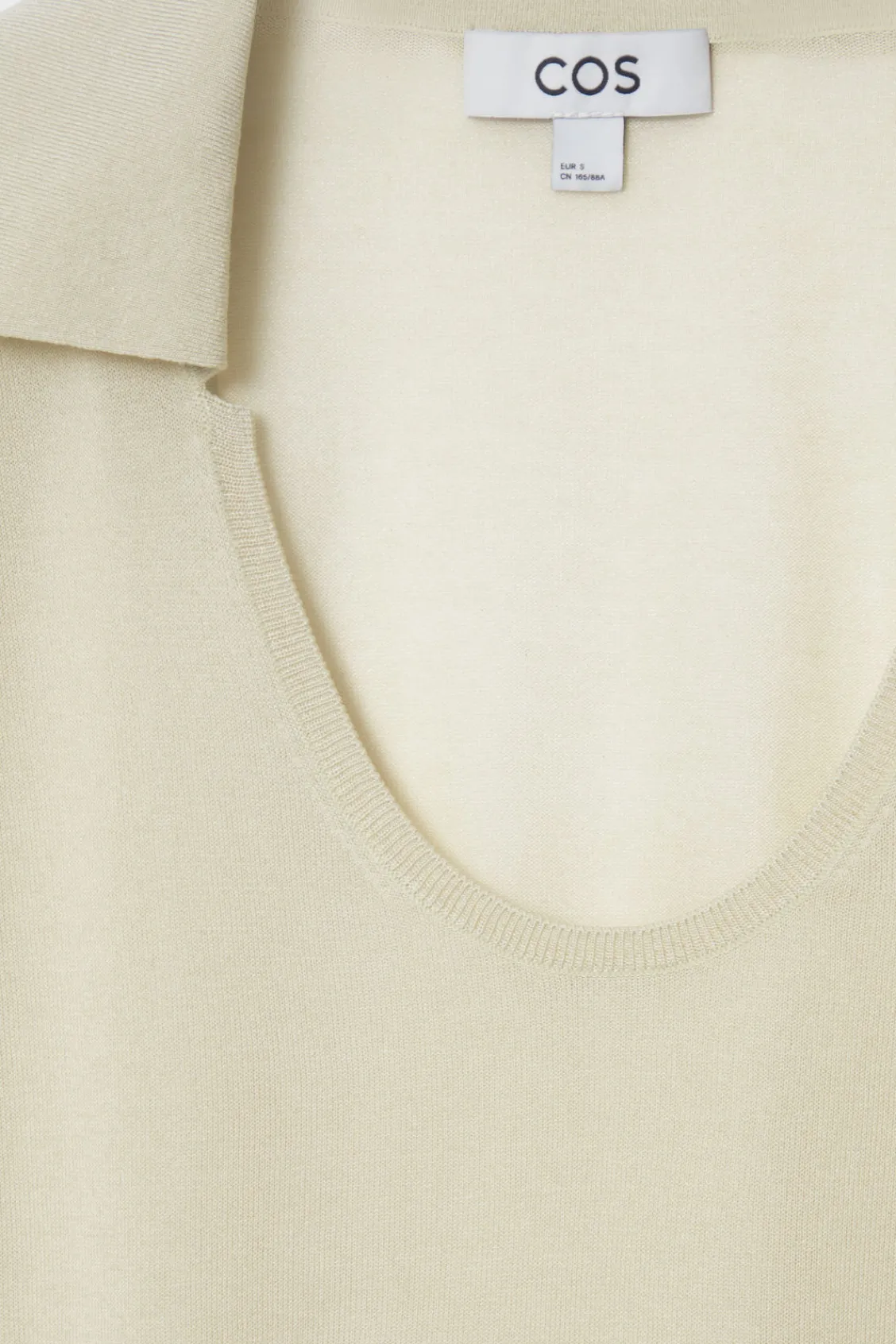 COS SCOOP-NECK KNITTED POLO SHIRT-Women Shirts & Blouses | Tops