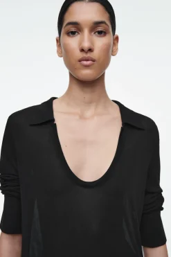 COS SCOOP-NECK POLO MAXI DRESS-Women Dresses & Jumpsuits