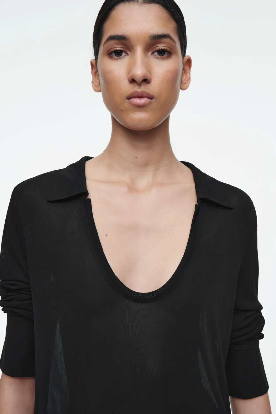 COS SCOOP-NECK POLO MAXI DRESS-Women Dresses & Jumpsuits