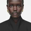 COS SCRUNCHED MISMATCHED EARRINGS-Women Jewelry