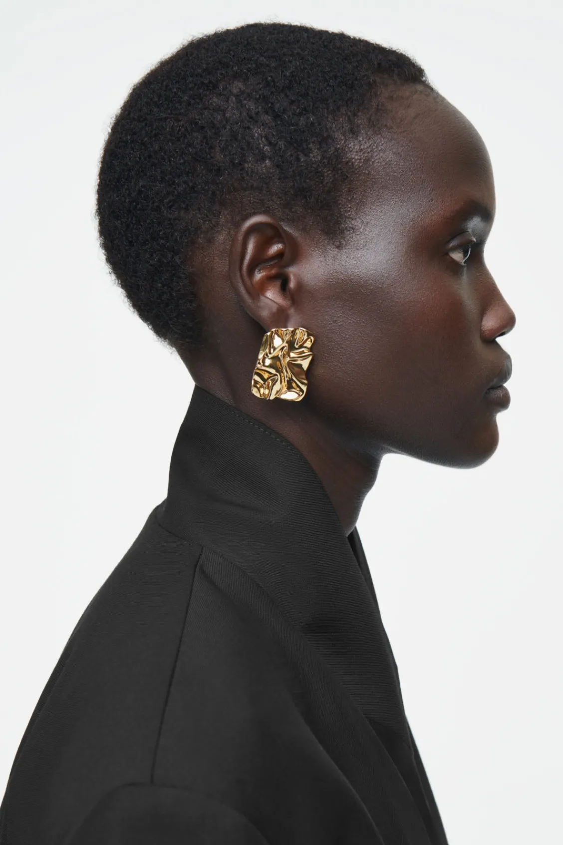 COS SCRUNCHED MISMATCHED EARRINGS-Women Jewelry