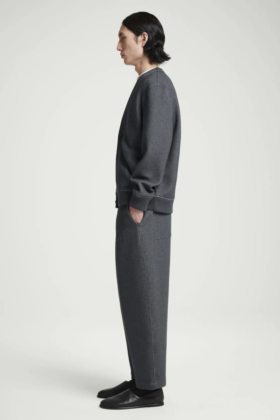 COS SCUBA-JERSEY V-NECK CARDIGAN- Matching Sets | Sweaters & Cardigans