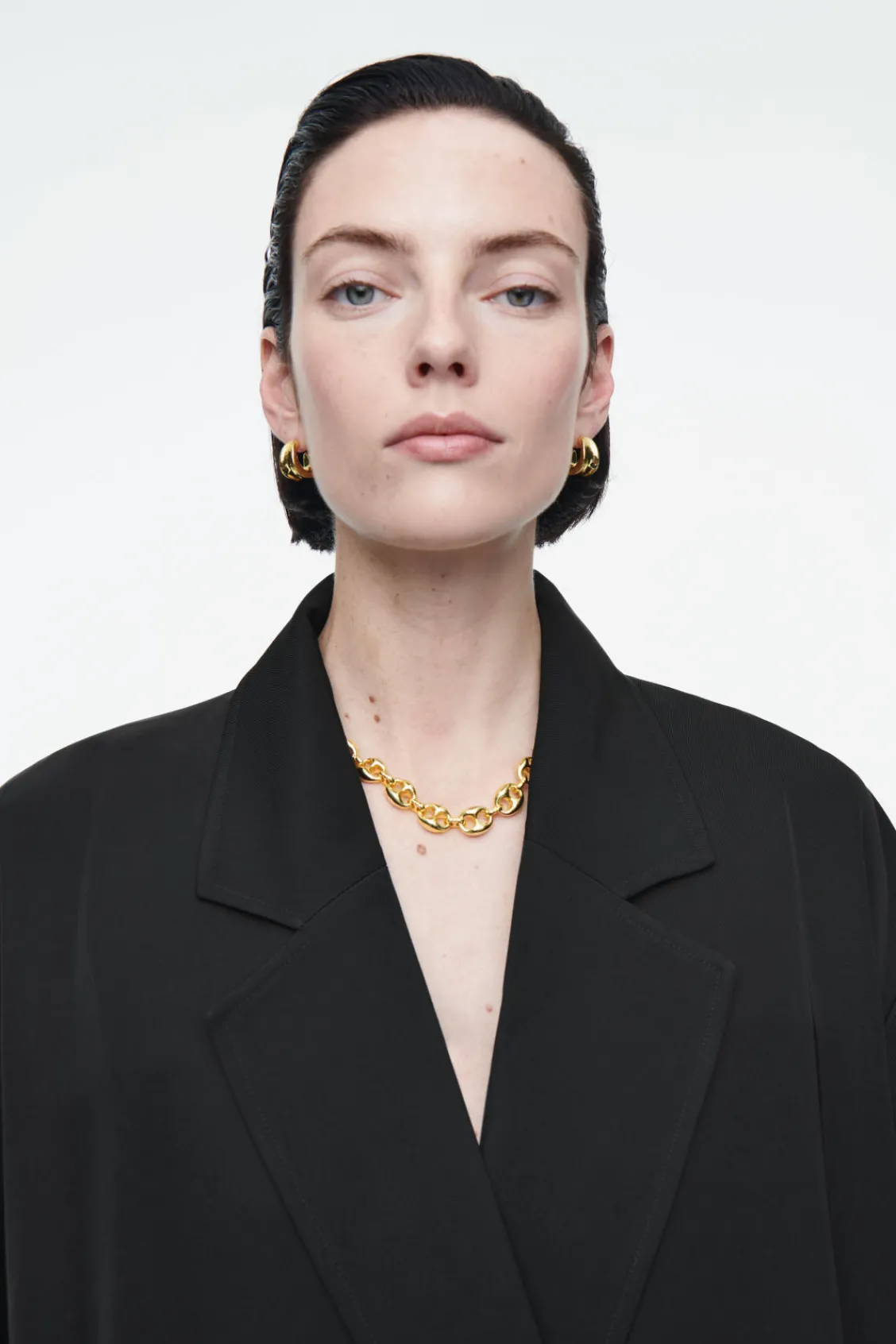 COS SCULPTED HOOP EARRINGS-Women Jewelry