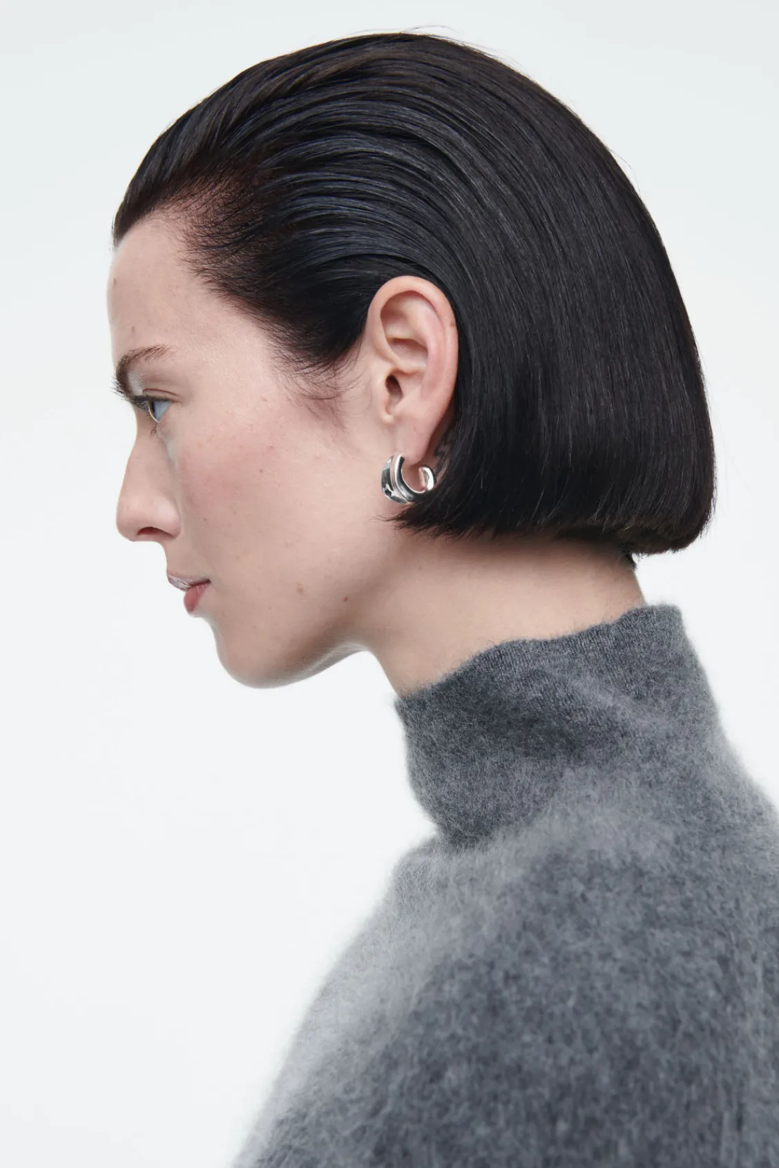 COS SCULPTED HOOP EARRINGS-Women Jewelry