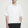 COS SEERSUCKER HALF-ZIP POLO SHIRT- Polo Shirts
