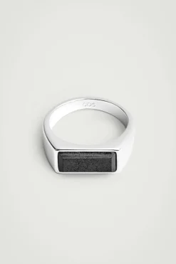 COS SEMI-PRECIOUS STONE SIGNET RING- Jewelry