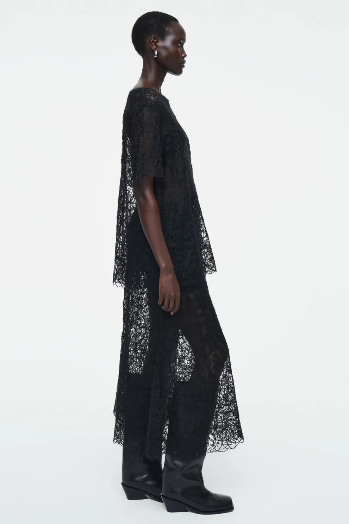 COS SHEER EMBROIDERED MOHAIR SKIRT-Women Skirts | Sweaters & Cardigans