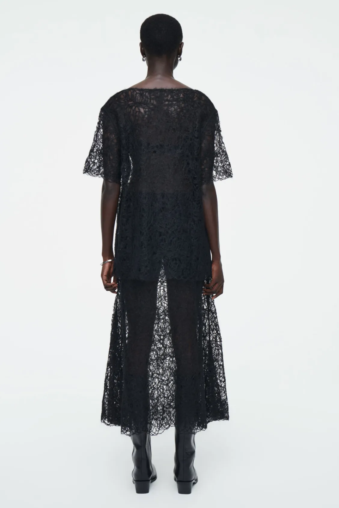COS SHEER EMBROIDERED MOHAIR SKIRT-Women Skirts | Sweaters & Cardigans