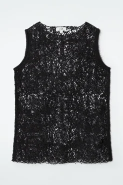 COS SHEER EMBROIDERED MOHAIR TANK TOP-Women Tops | Sweaters & Cardigans
