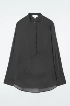 COS SHEER SILK TUXEDO SHIRT-Women Shirts & Blouses | Tops