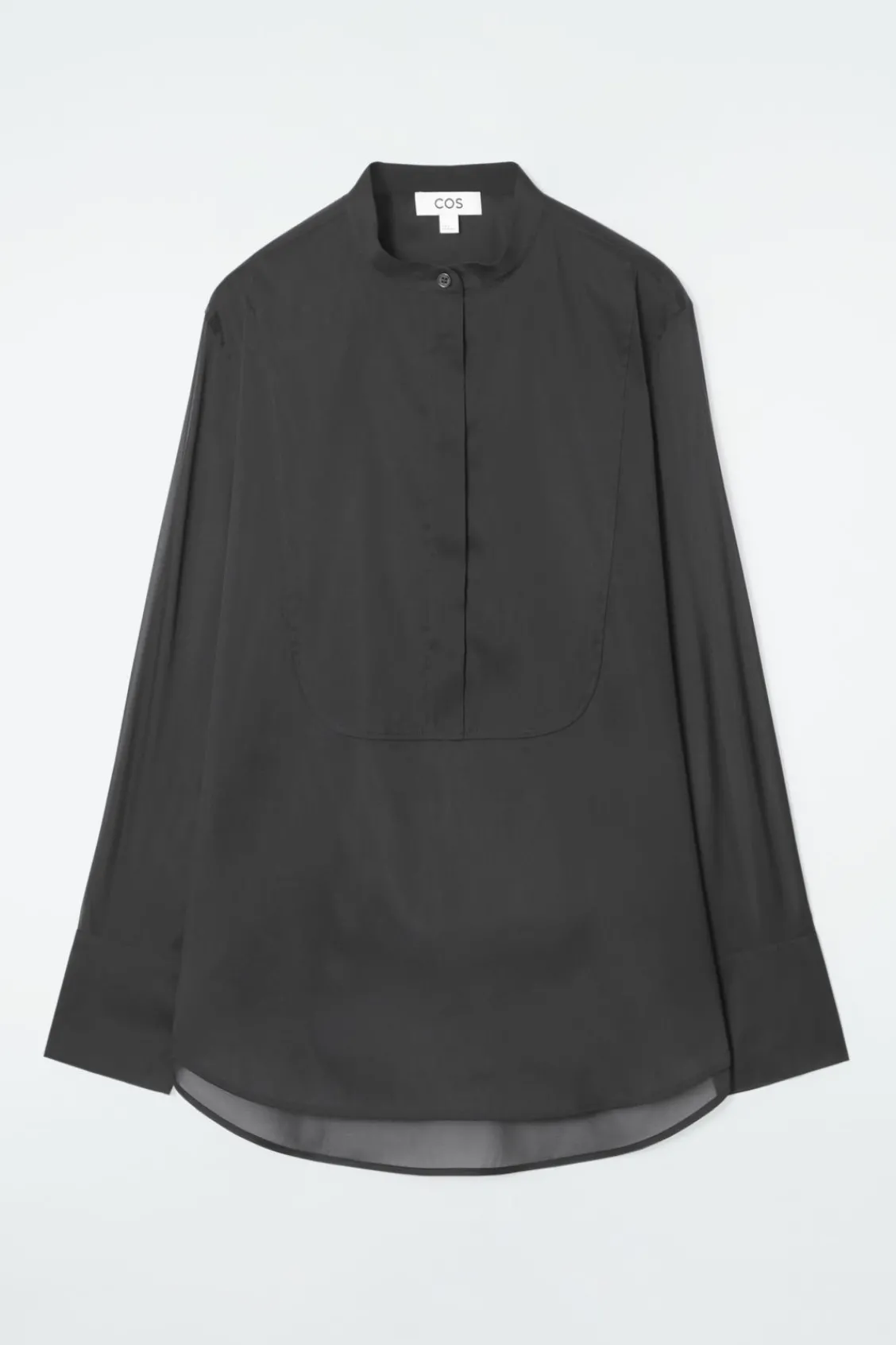 COS SHEER SILK TUXEDO SHIRT-Women Shirts & Blouses | Tops