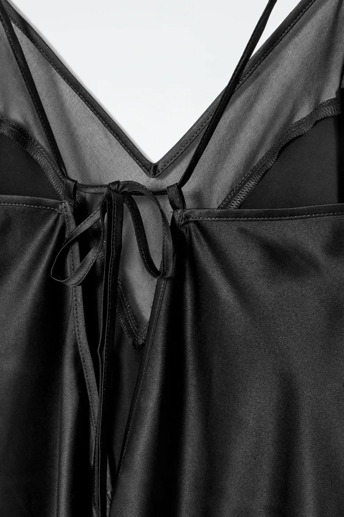 COS SHEER-PANEL SILK SLIP DRESS-Women Dresses & Jumpsuits