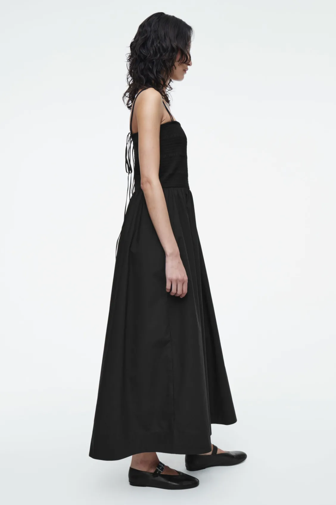 COS SHIRRED MIDI DRESS-Women Dresses & Jumpsuits