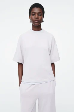 COS SHORT-SLEEVED JERSEY SWEATSHIRT-Women Tops