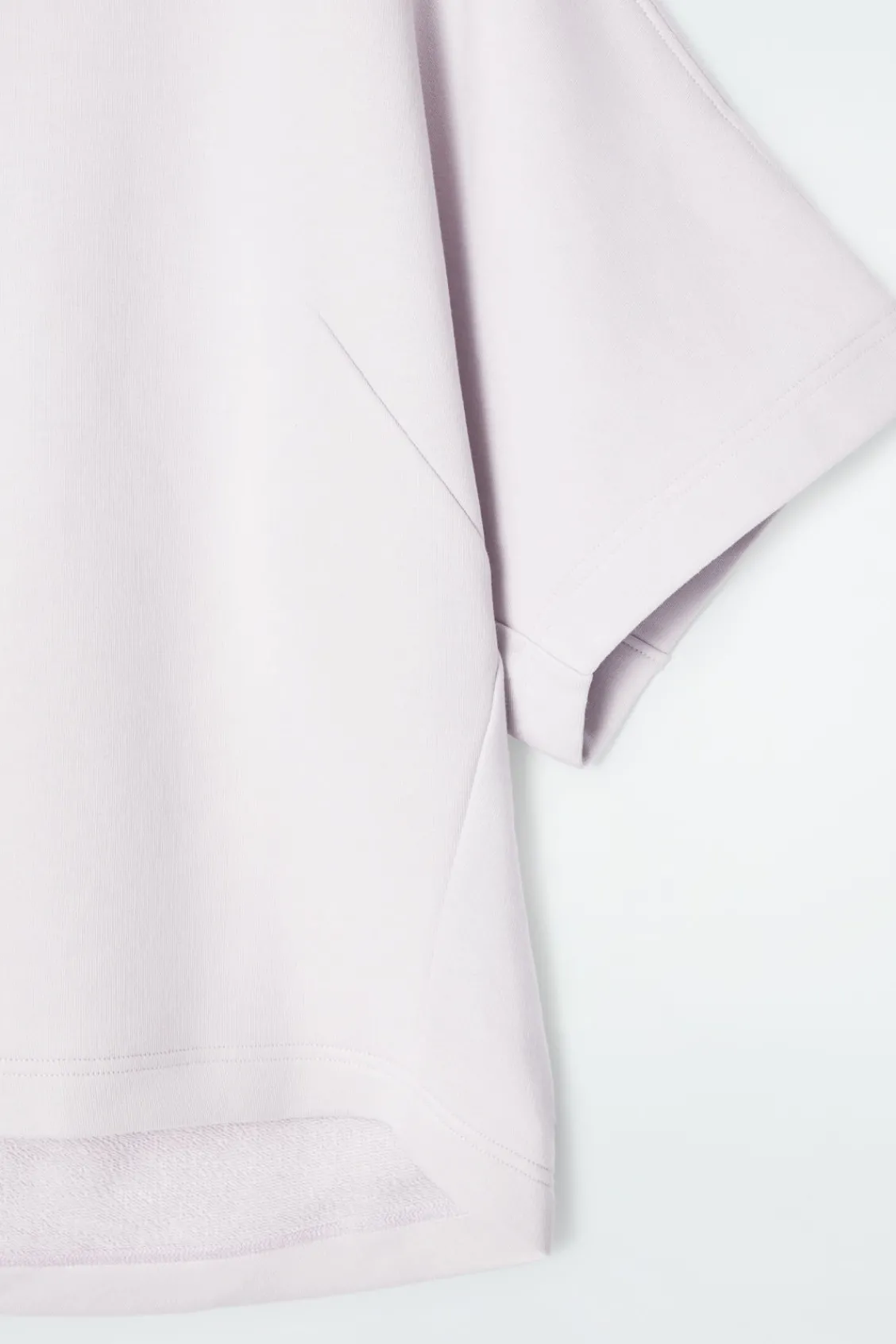 COS SHORT-SLEEVED JERSEY SWEATSHIRT-Women Tops