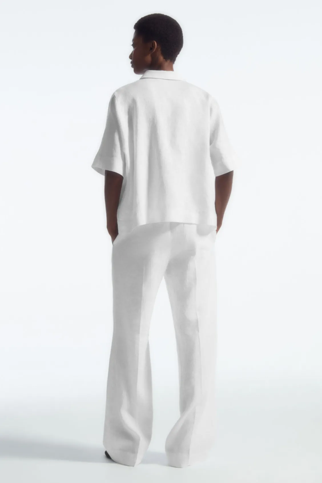 COS SHORT-SLEEVED LINEN SHIRT-Women Shirts & Blouses | Tops