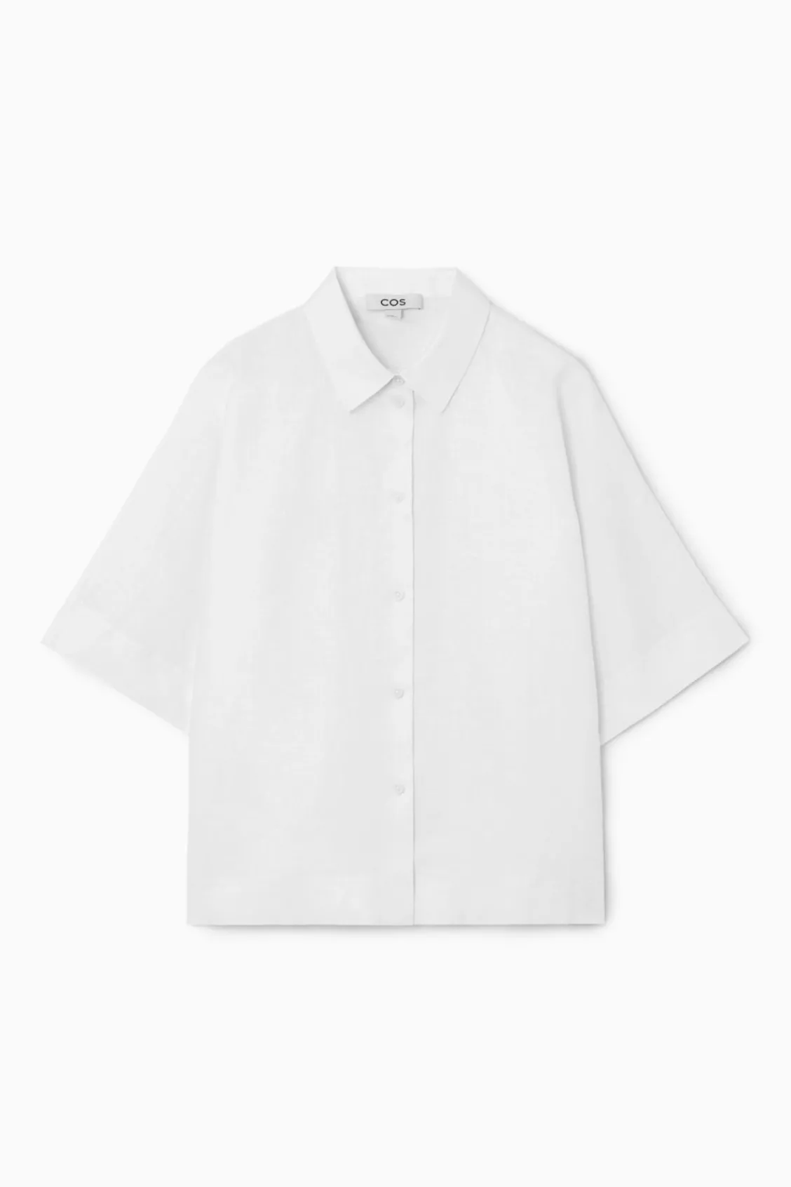 COS SHORT-SLEEVED LINEN SHIRT-Women Shirts & Blouses | Tops