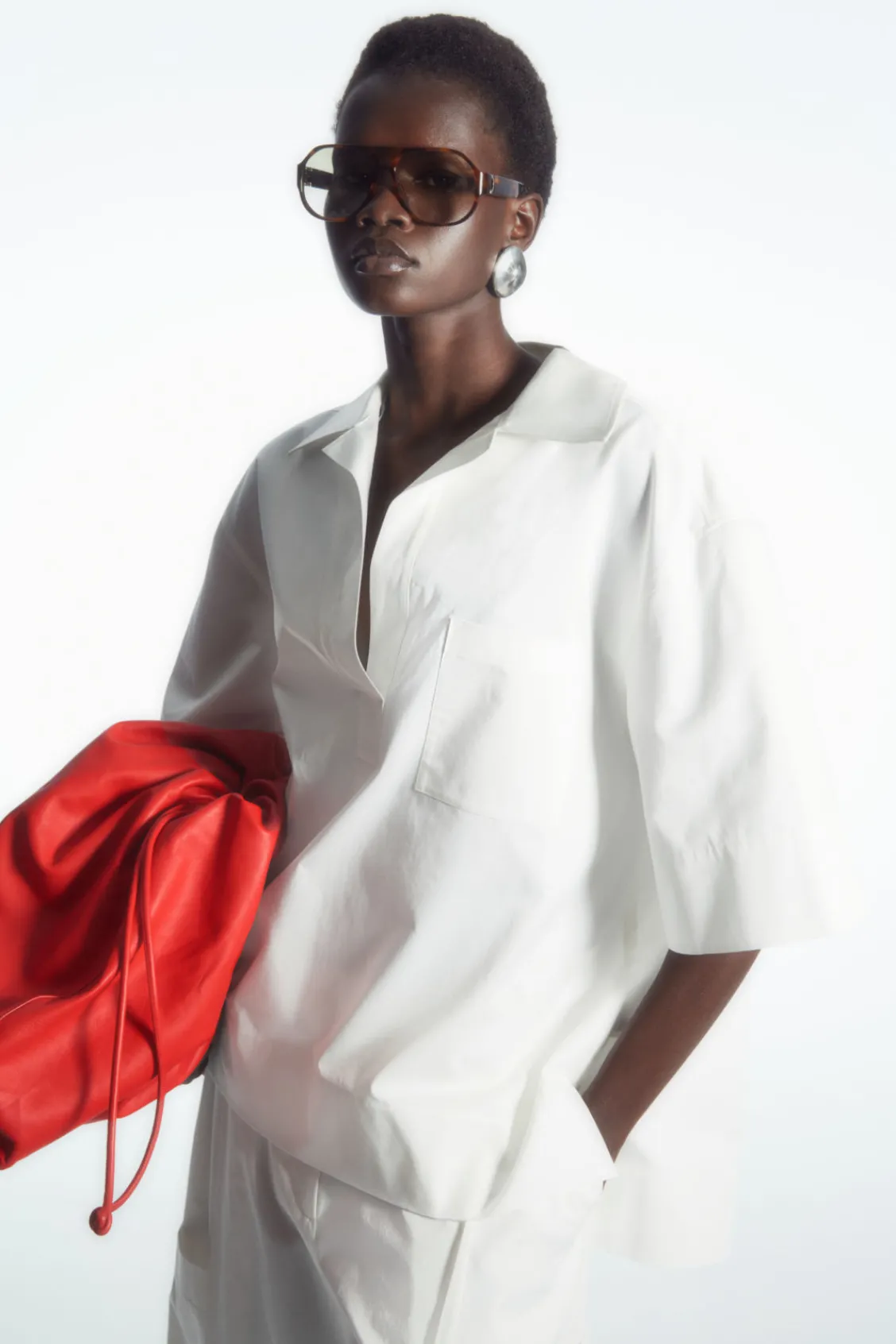 COS SHORT-SLEEVED RESORT SHIRT-Women Shirts & Blouses | Tops