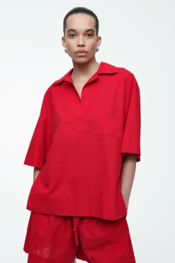 COS SHORT-SLEEVED RESORT SHIRT-Women Tops | Shirts & Blouses
