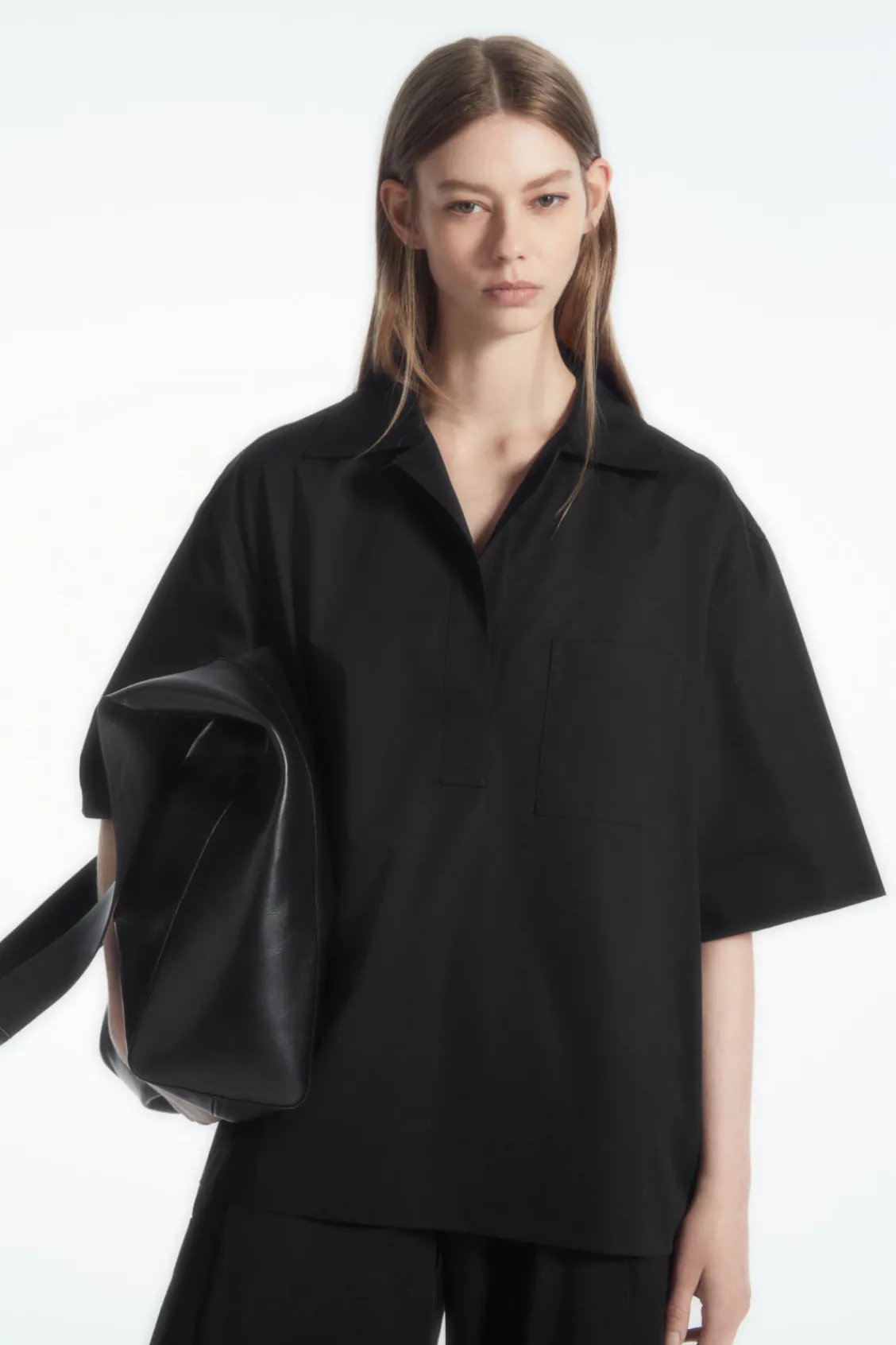 COS SHORT-SLEEVED RESORT SHIRT-Women Shirts & Blouses | Tops