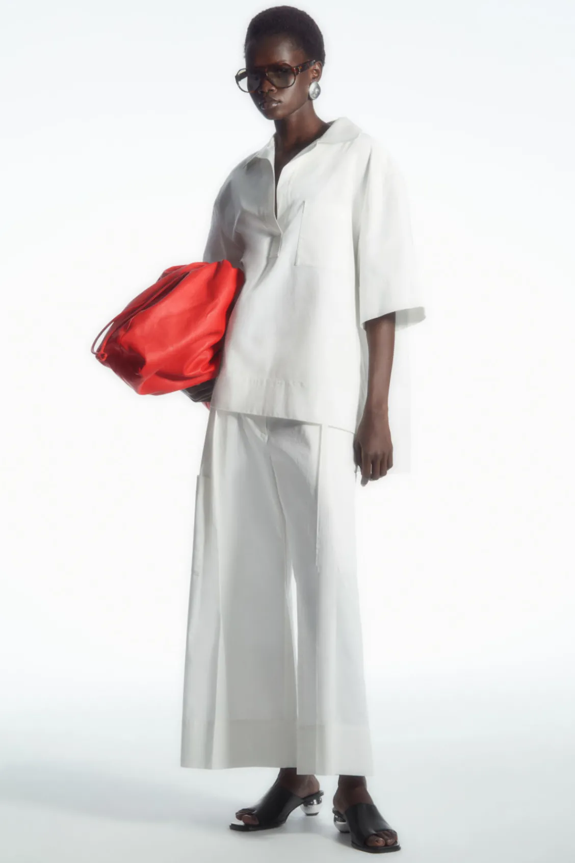 COS SHORT-SLEEVED RESORT SHIRT-Women Shirts & Blouses | Tops