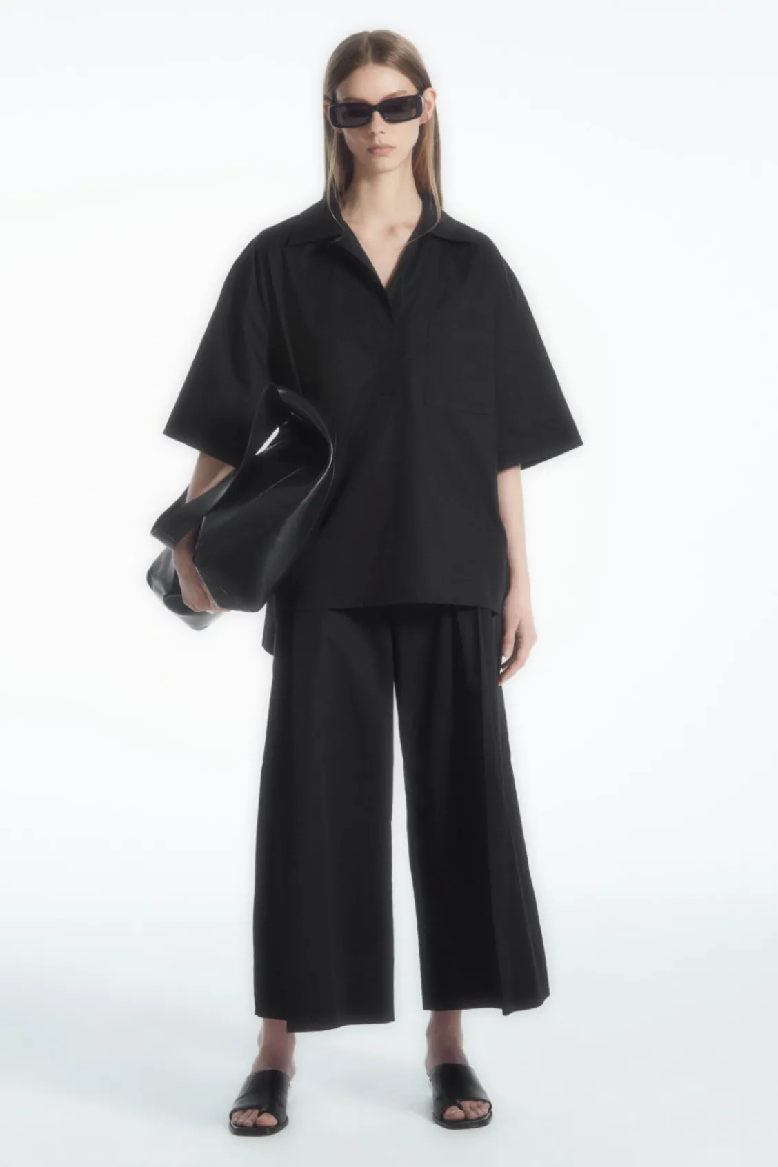 COS SHORT-SLEEVED RESORT SHIRT-Women Shirts & Blouses | Tops