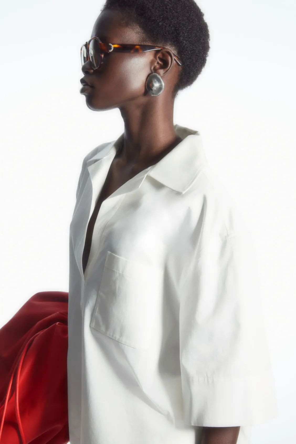 COS SHORT-SLEEVED RESORT SHIRT-Women Shirts & Blouses | Tops