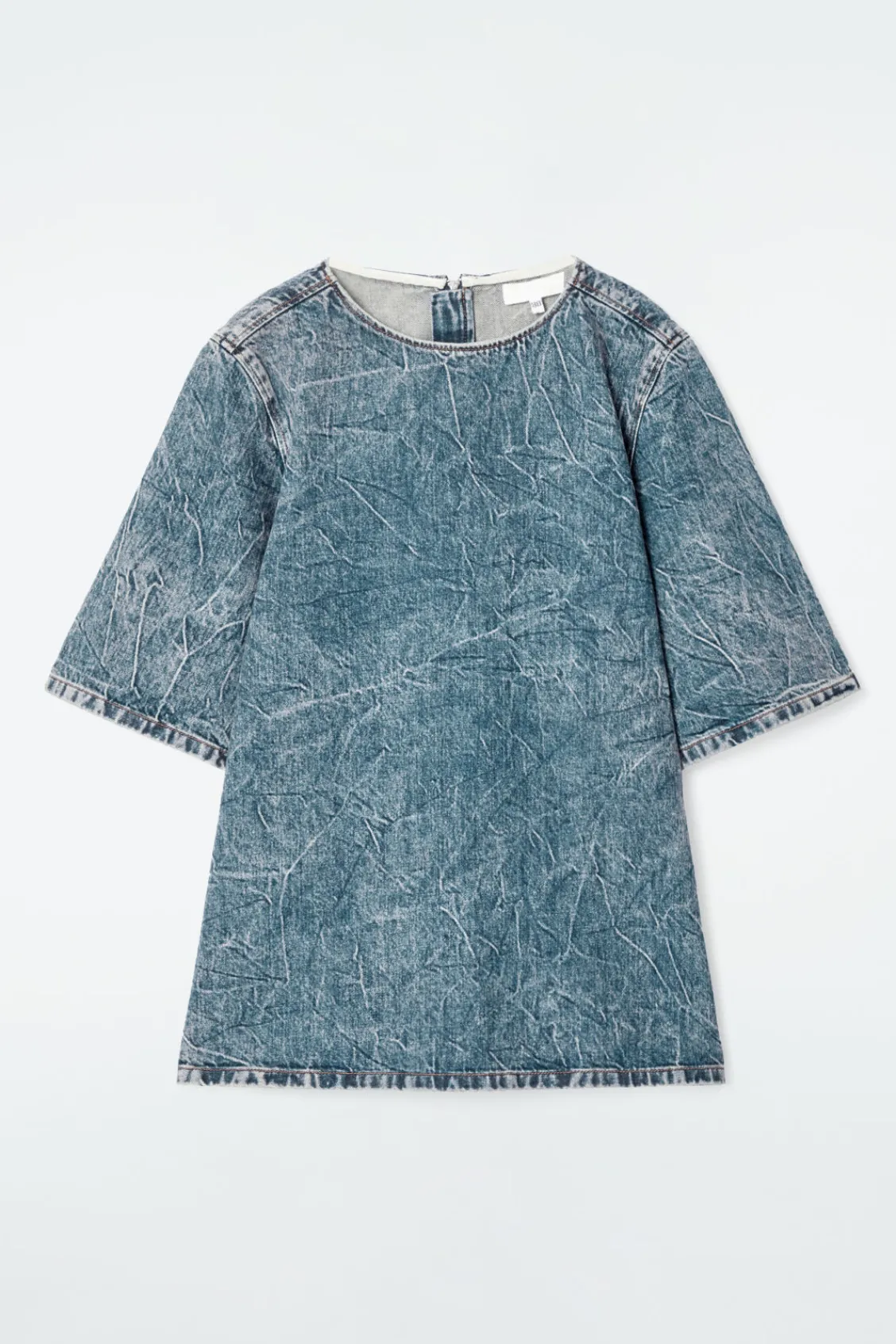 COS SHORT-SLEEVED WASHED-DENIM TOP-Women Tops