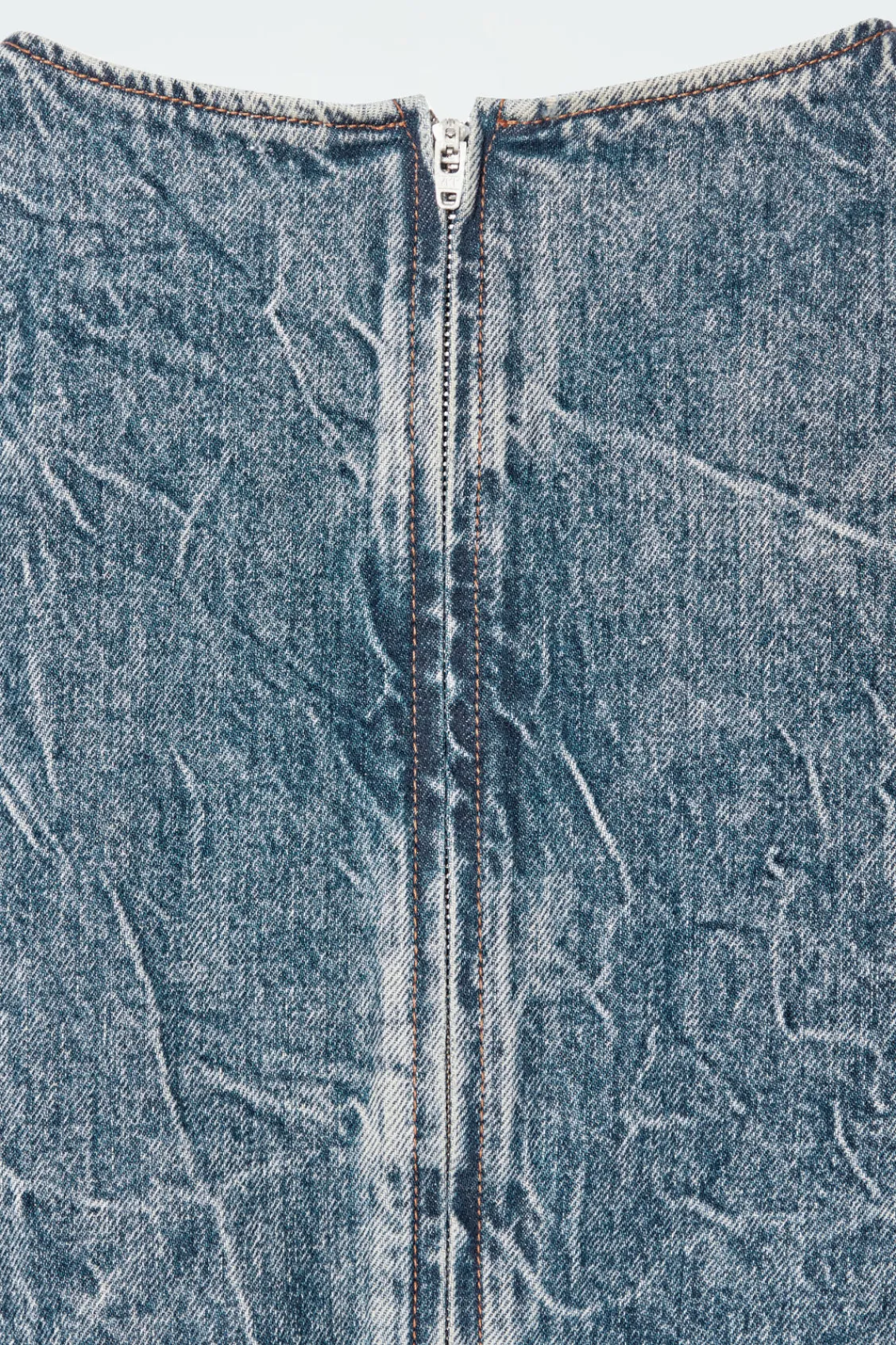 COS SHORT-SLEEVED WASHED-DENIM TOP-Women Tops