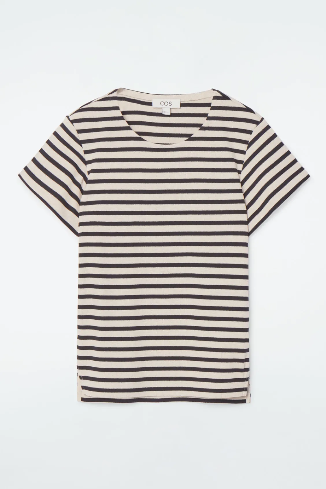 COS SHRUNKEN SLIM RIBBED T-SHIRT-Women Tops | T-Shirts