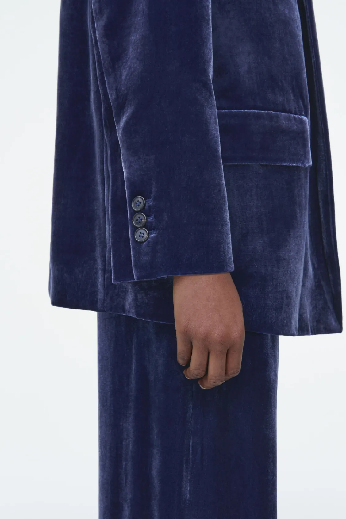 COS SILK-BLEND VELVET BLAZER-Women Vests & Tailoring | Coats & Jackets