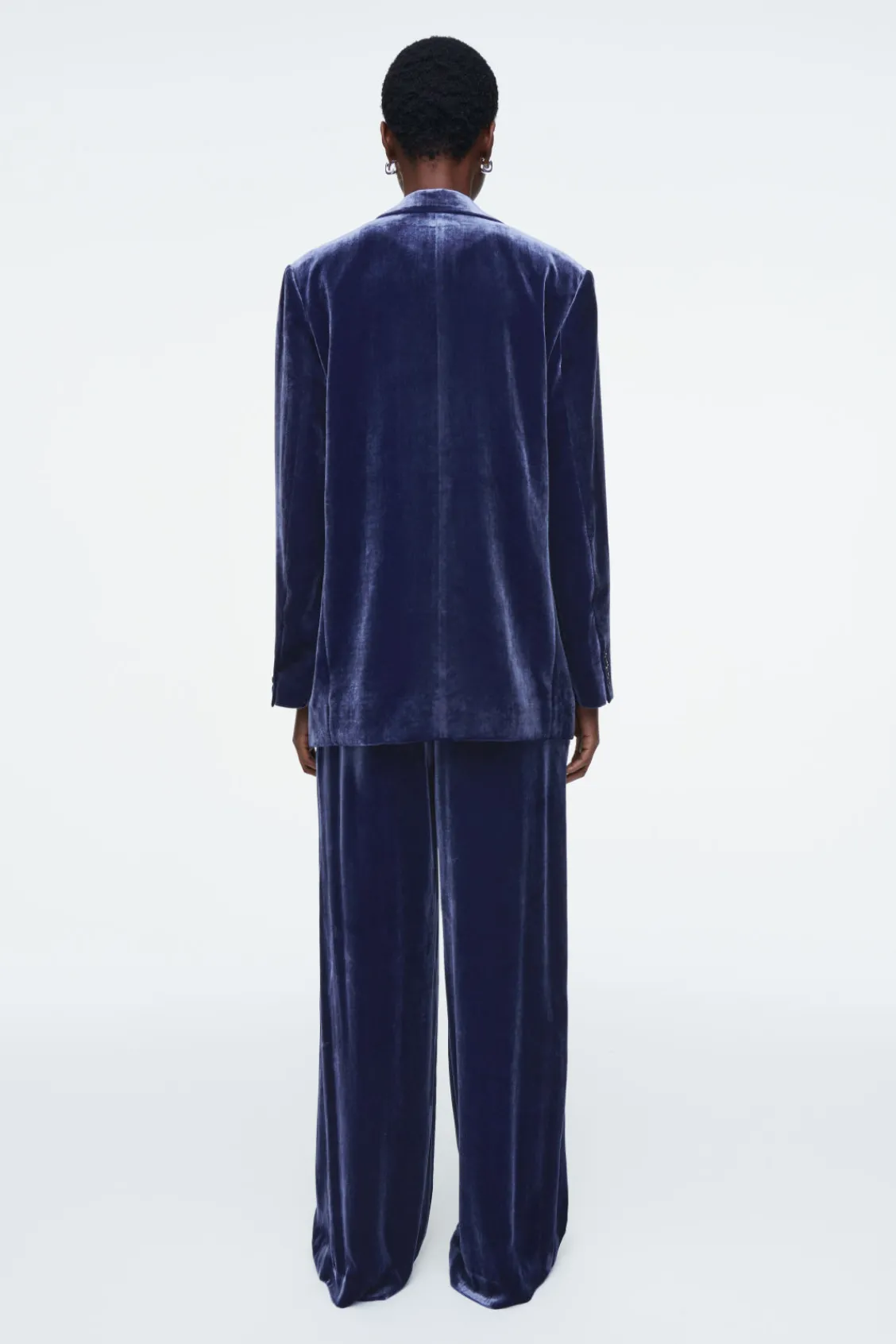 COS SILK-BLEND VELVET BLAZER-Women Vests & Tailoring | Coats & Jackets