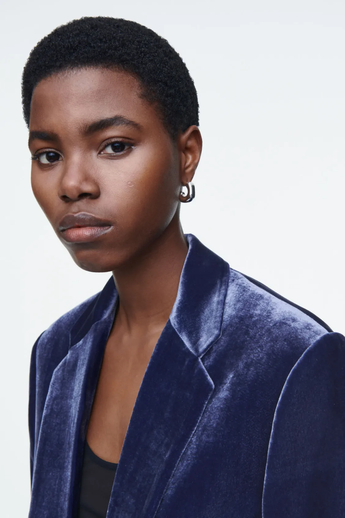 COS SILK-BLEND VELVET BLAZER-Women Vests & Tailoring | Coats & Jackets