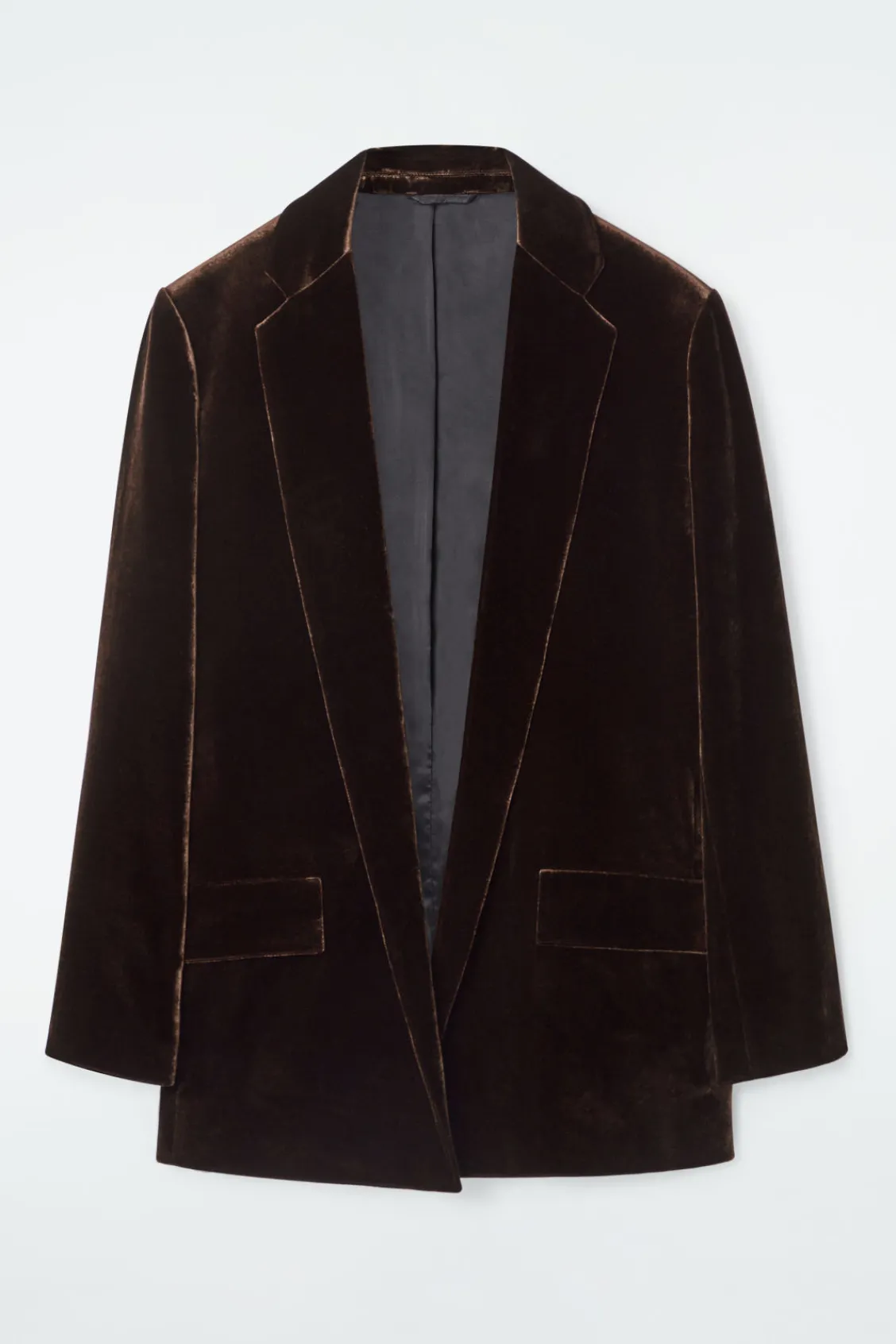 COS SILK-BLEND VELVET BLAZER-Women Vests & Tailoring | Coats & Jackets