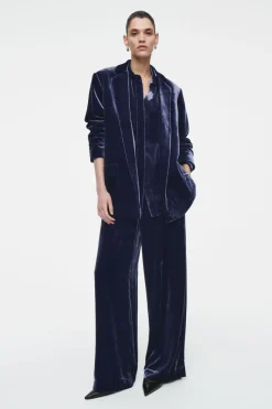 COS SILK-BLEND VELVET SHIRT-Women Shirts & Blouses | Tops