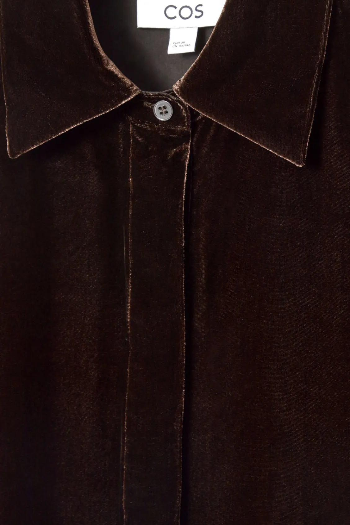 COS SILK-BLEND VELVET SHIRT-Women Shirts & Blouses | Tops