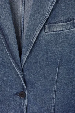 COS SINGLE-BREASTED DENIM BLAZER-Women Coats & Jackets