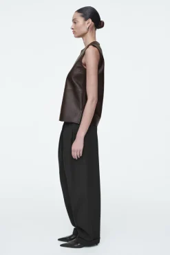 COS SLEEVELESS LEATHER TOP-Women Tops