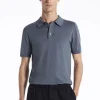 COS SLIM KNITTED SILK POLO SHIRT- Polo Shirts | Sweaters & Cardigans
