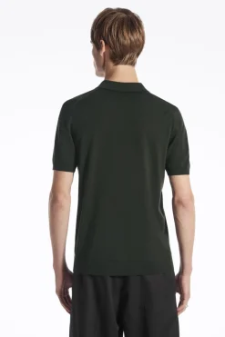 COS SLIM KNITTED SILK POLO SHIRT- Polo Shirts | Sweaters & Cardigans